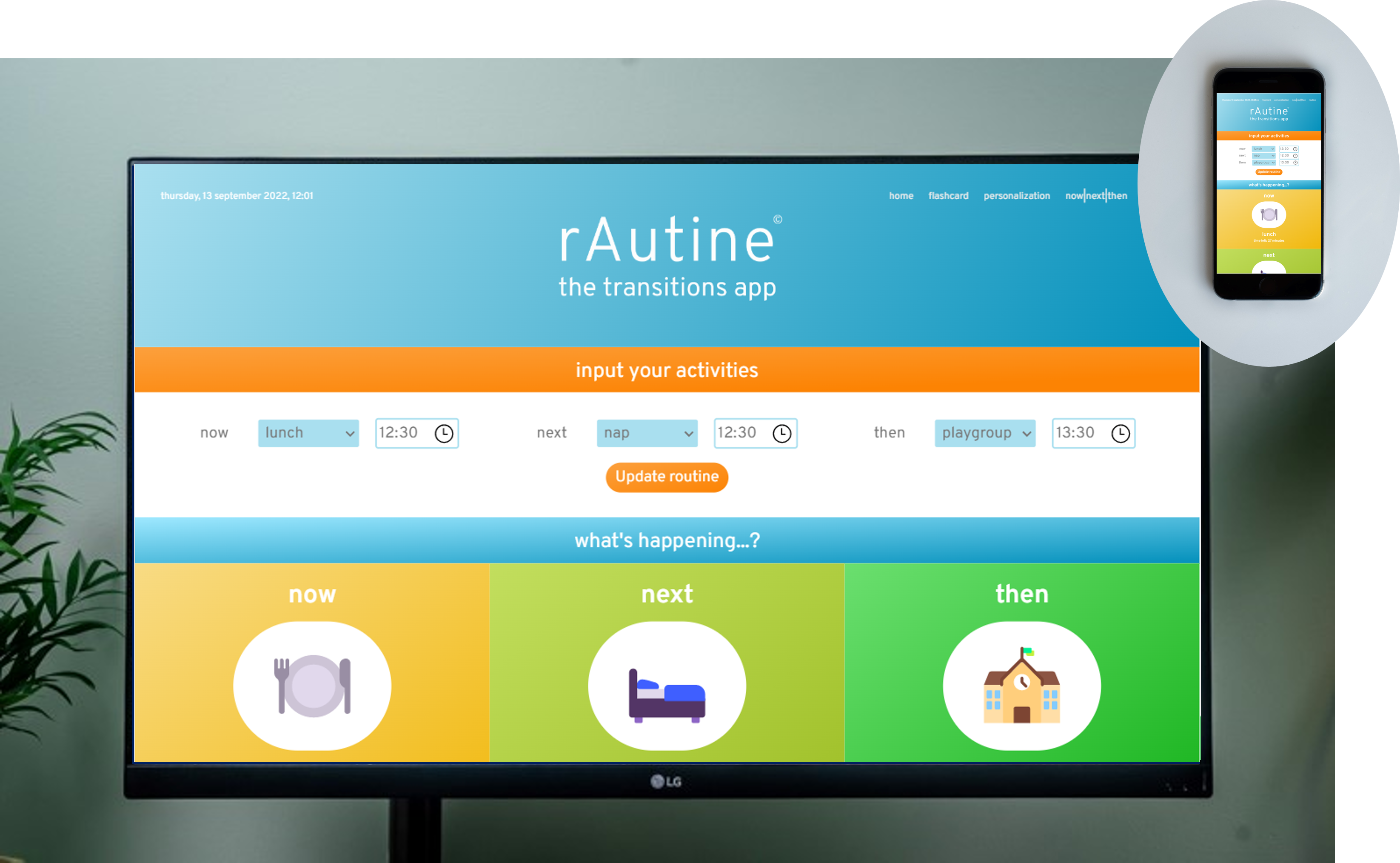 rAutine application screenshot